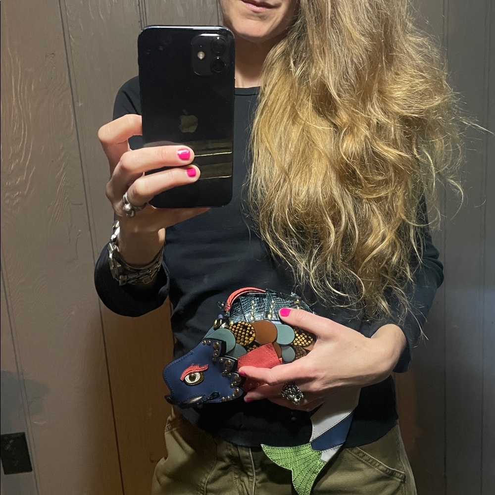 NO TOUCHY SOLD Burberry Beasts Exotic Snakeskin Studs Rivets Fish - Picture 15 of 15